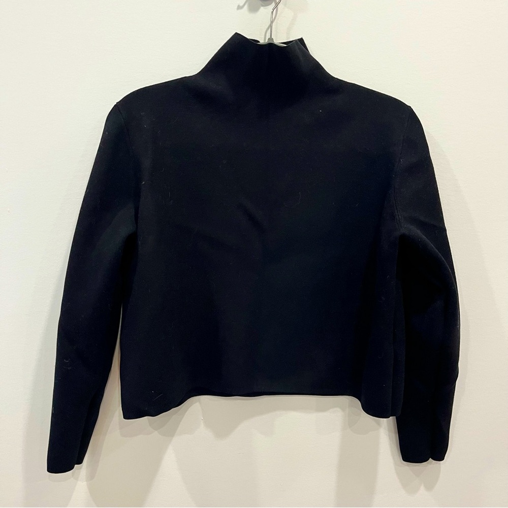 & other stories black turtle neck sweater